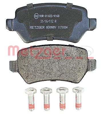 METZGER 1170004 Bremsbelagsatz, Scheibenbremse